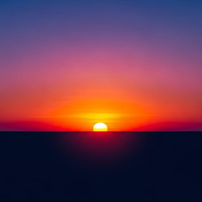 Tranquil Sunset Minimalist Painting