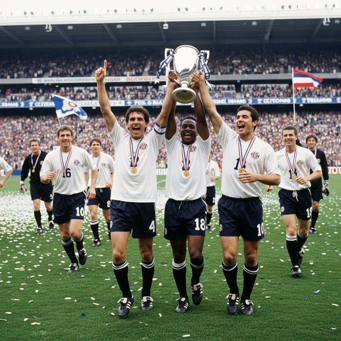 The Best Football Team in the World Celebrating Victory