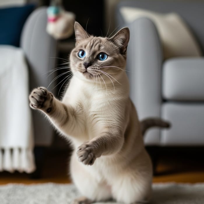 Happy Cat: Twilight-Colored Feline Companion