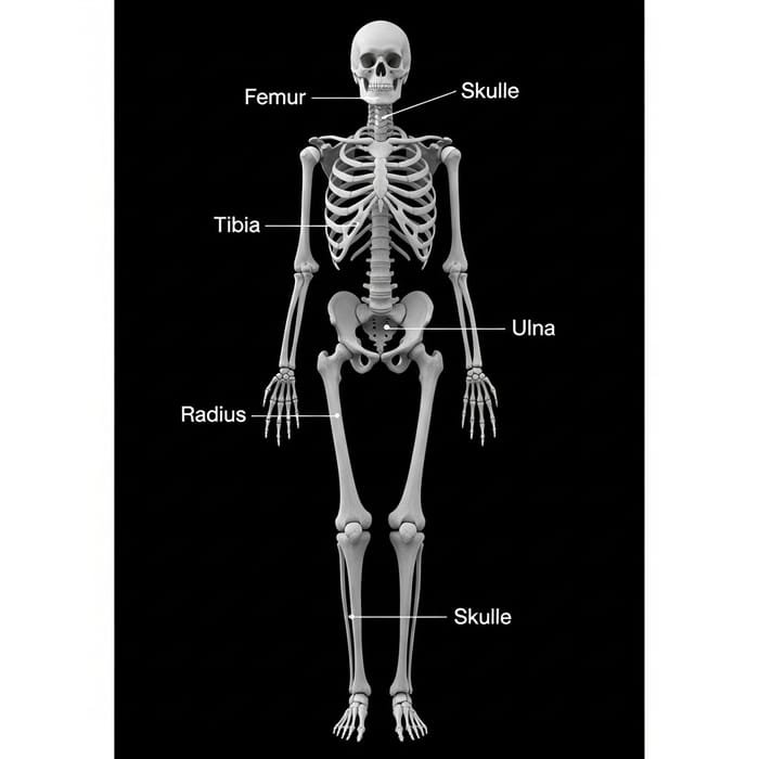 Realistic Human Skeleton Illustration - Detailed Anatomy Bones Drawing Realistic Human Skeleton Illustration - Detailed Anatomy Bones Drawing