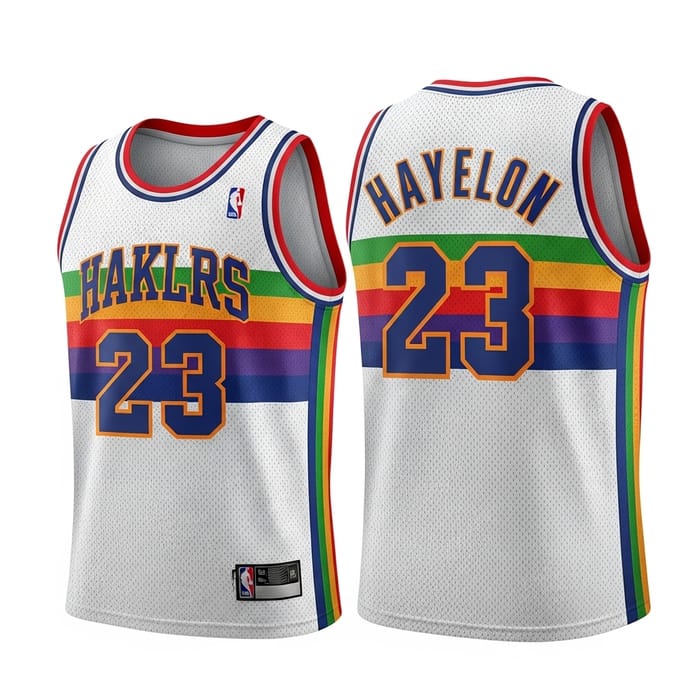 Vibrant Classic Basketball Jersey Design | Home-Team White Vibrant Classic Basketball Jersey Design | Home-Team White