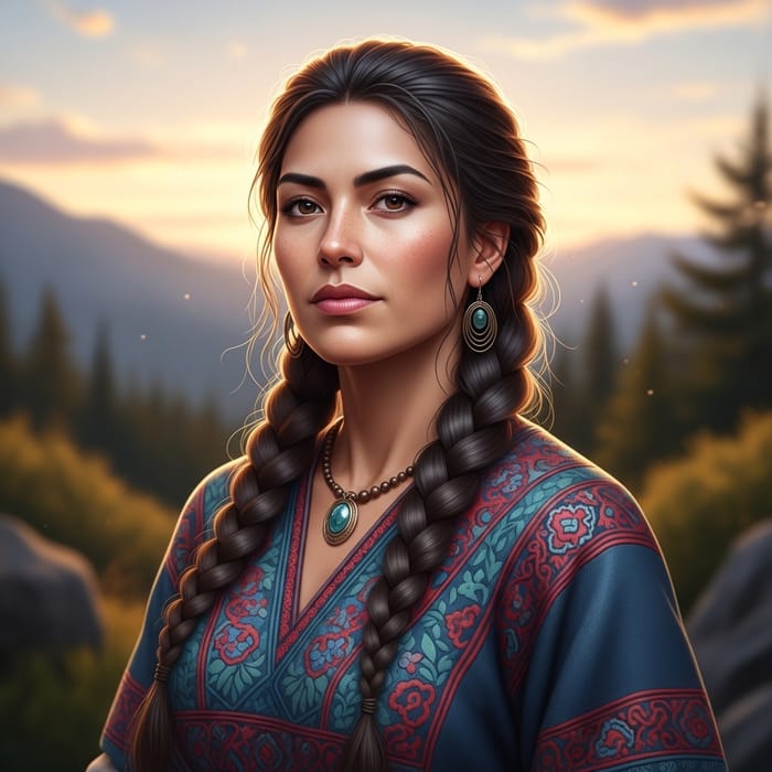 Mujer Perfecta: Realistic and Confident Hispanic Woman Portrait Mujer Perfecta: Realistic and Confident Hispanic Woman Portrait