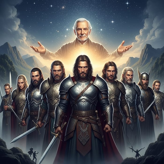 Epic Lord of the Rings Painting by George R.R. Martin | Majestic Characters Epic Lord of the Rings Painting by George R.R. Martin | Majestic Characters