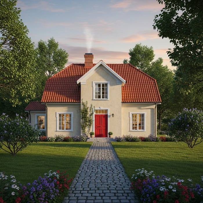 Charming Two-Story House Imagery Charming Two-Story House Imagery