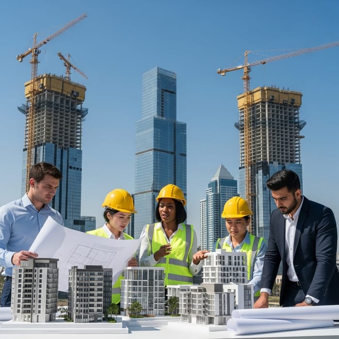Innovative Real Estate Professionals Crafting Urban Skyline Innovative Real Estate Professionals Crafting Urban Skyline