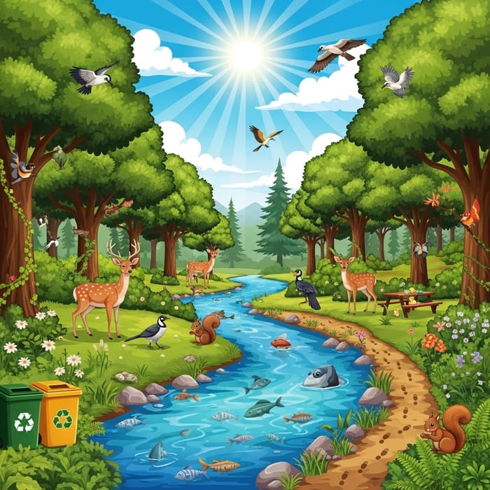 Vibrant Forest Ecosystem: Health and Safety in Nature