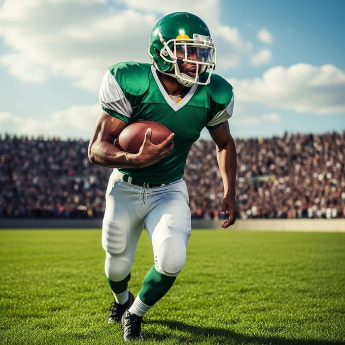 Dynamic Football Player in Action Dynamic Football Player in Action