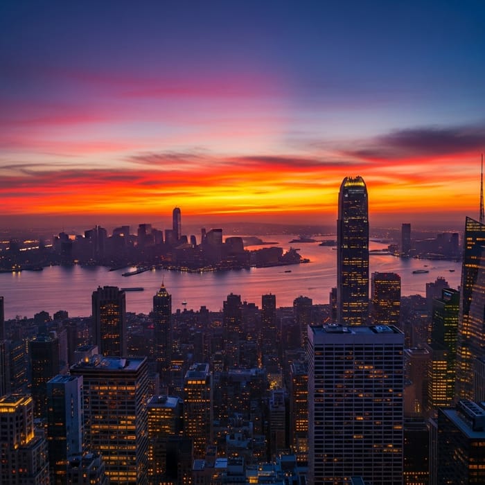 Stunning Cityscape: Abstract Twilight Views Stunning Cityscape: Abstract Twilight Views