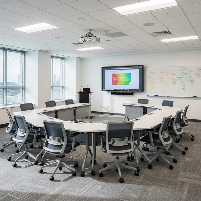 Flexible Office Training Room for 50 Participants Flexible Office Training Room for 50 Participants