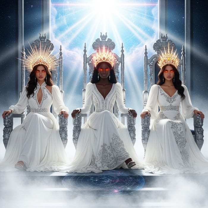Divine Queens of New Jerusalem: Radiant Thrones and Cosmic Energy Divine Queens of New Jerusalem: Radiant Thrones and Cosmic Energy