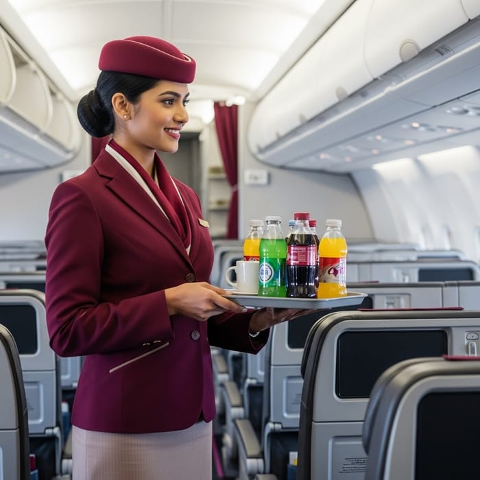 Qatar Airways Attendant | In-Flight Service | Cabin Crew Qatar Airways Attendant | In-Flight Service | Cabin Crew