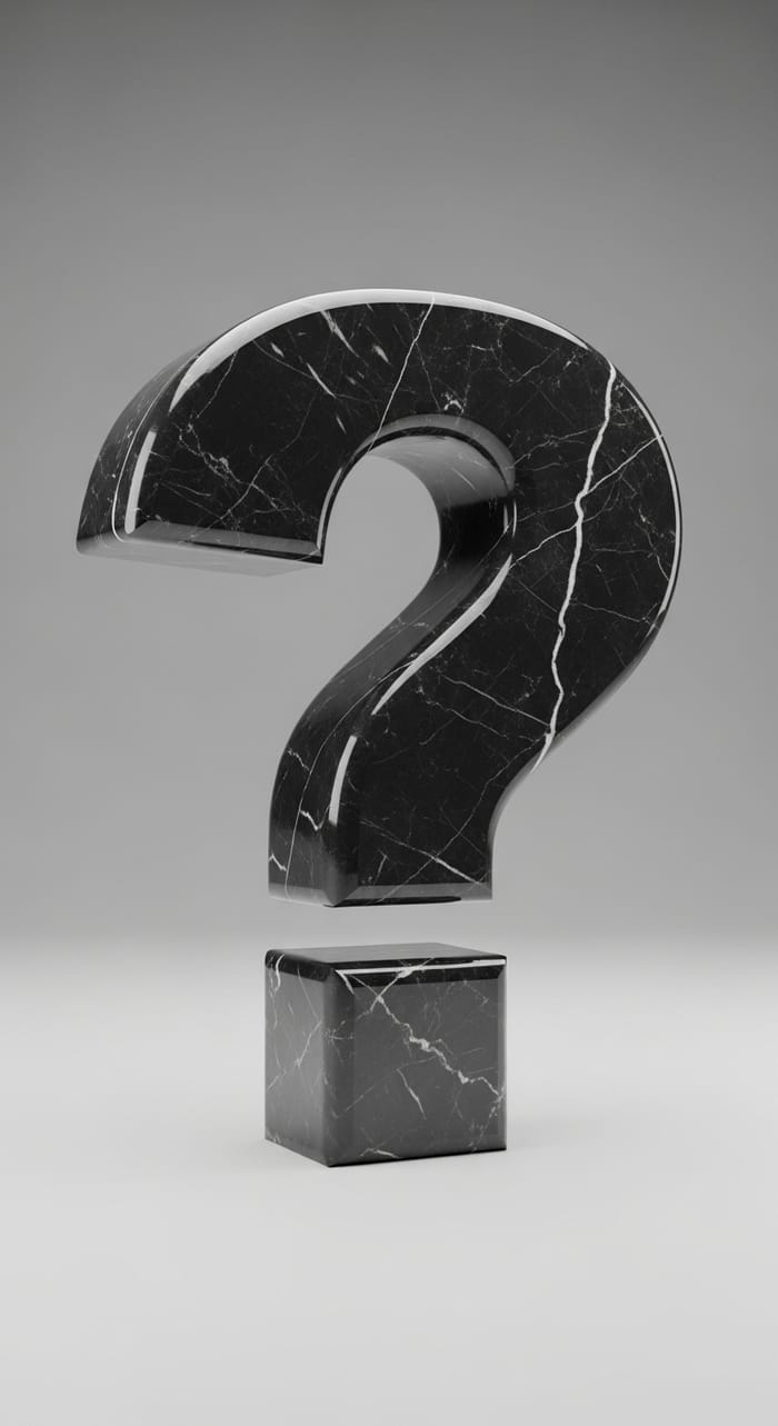 Sleek Question Mark on 2048x1152 Resolution Background