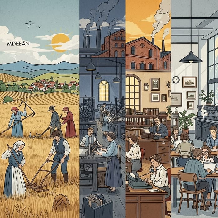 Historical Evolution of Workdays in Spain - Vintage Style Historical Evolution of Workdays in Spain - Vintage Style