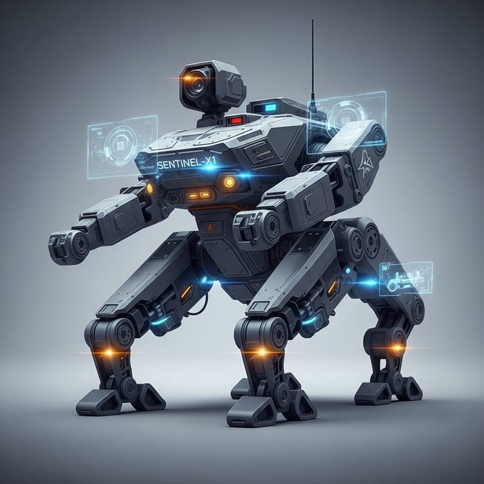 Sentinel-X1: Advanced Neural Interface Combat Robot with AI