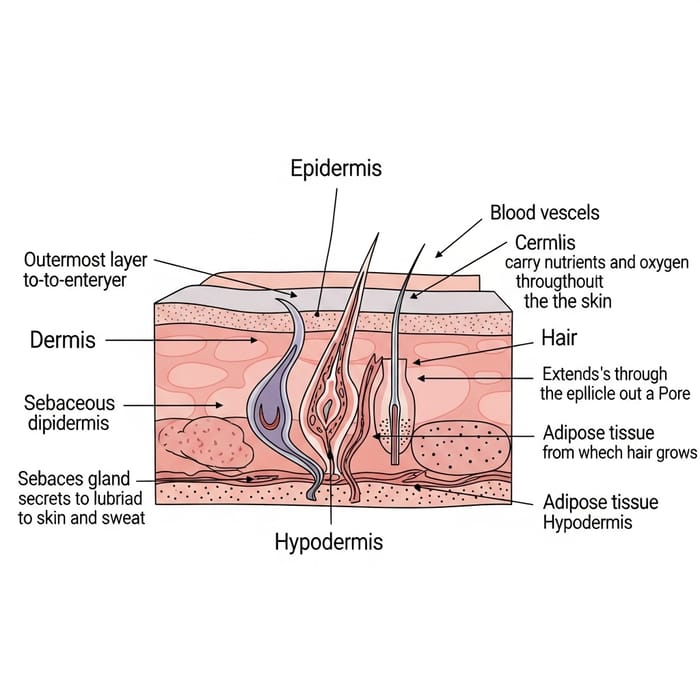 Human Skin Layers: Epidermis, Dermis, Hypodermis & Glands