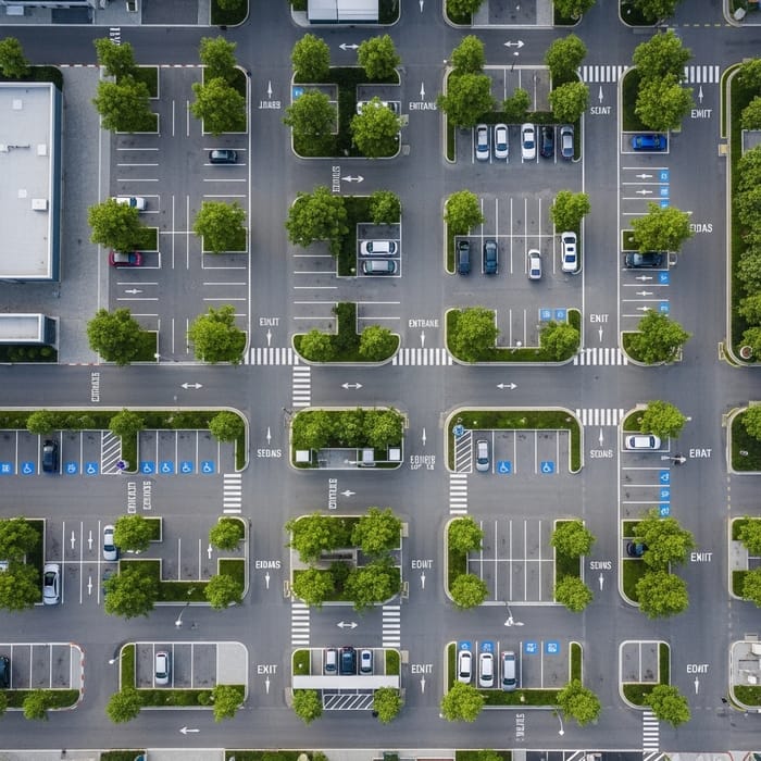Urban Parking Lot Map: Efficient Design with Accessibility Features Urban Parking Lot Map: Efficient Design with Accessibility Features