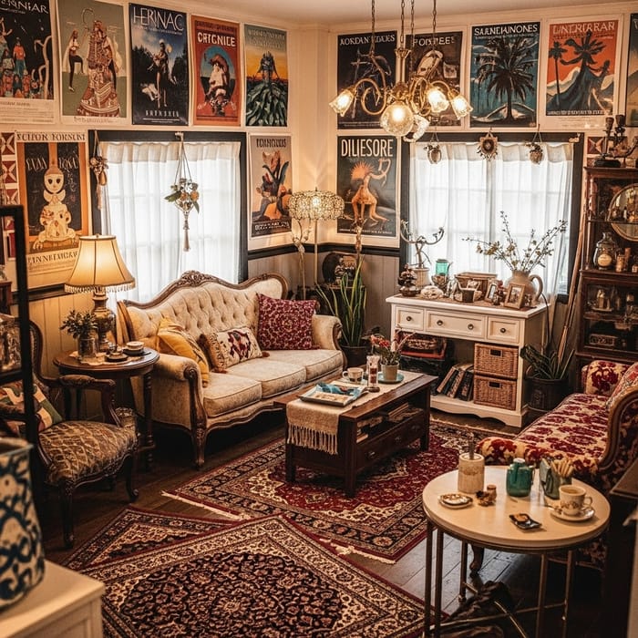 Cozy Bohemian Interiors: Poster-Filled Eclectic Style