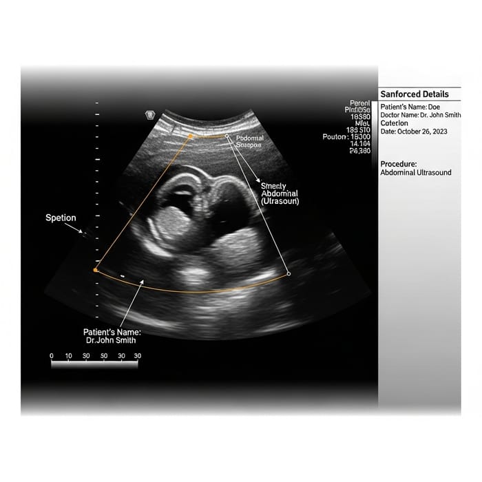 Ultrasound Report Illustration | Medical Imaging Analysis Ultrasound Report Illustration | Medical Imaging Analysis