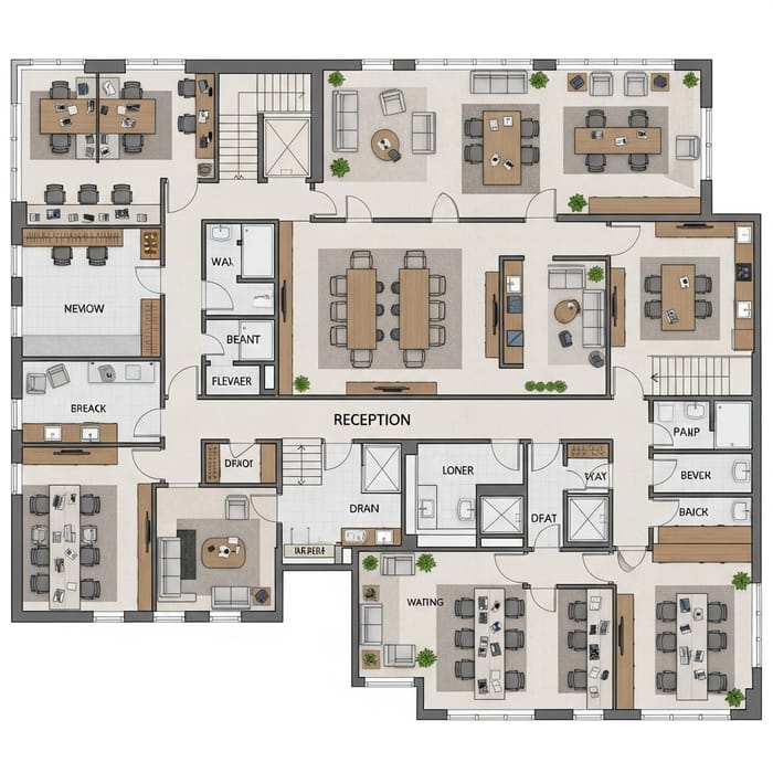 Modern Office Floor Plan Design Modern Office Floor Plan Design