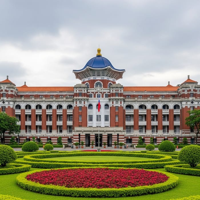 Expansive View of Taiwanese Embassy: Orientalist Art Fusion