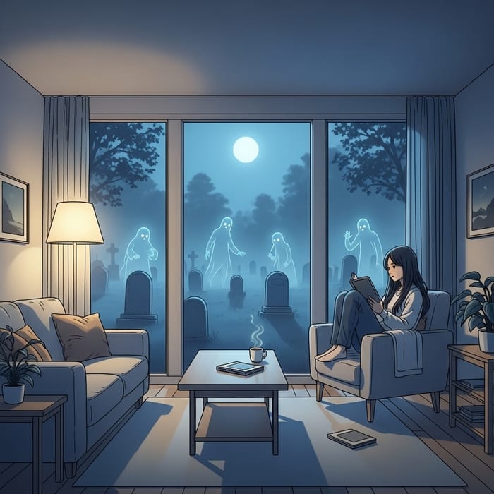 Tranquil Living Amidst Ghostly Presence