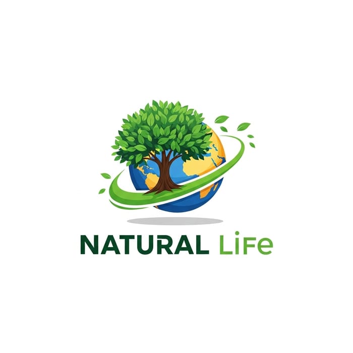 Natural Life - Vibrant Interactive Website Logo Design Natural Life - Vibrant Interactive Website Logo Design