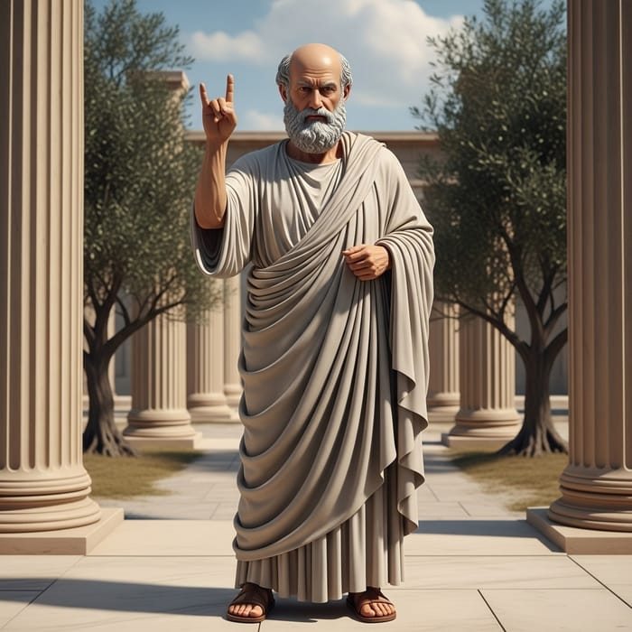 Philosopher in Greek Toga with Modern Twist Philosopher in Greek Toga with Modern Twist