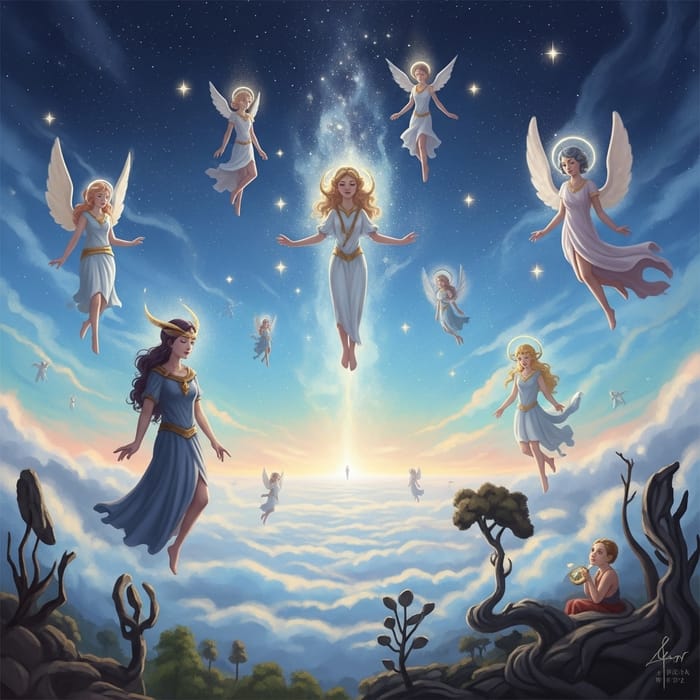 Otherworldly Entities in Celestial Cosmos | Cosmic Surrealism Otherworldly Entities in Celestial Cosmos | Cosmic Surrealism