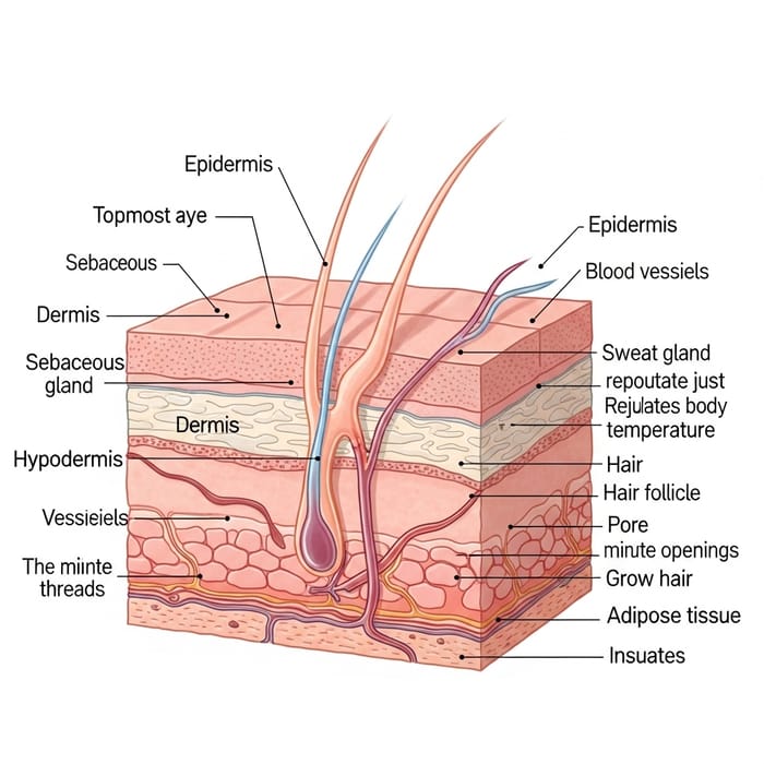 Human Skin Structure: Epidermis, Dermis, Hypodermis & More