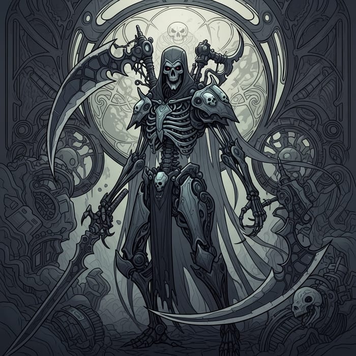 Ethereal Death Reaper: Mystical Fusion of Death and Technology Ethereal Death Reaper: Mystical Fusion of Death and Technology