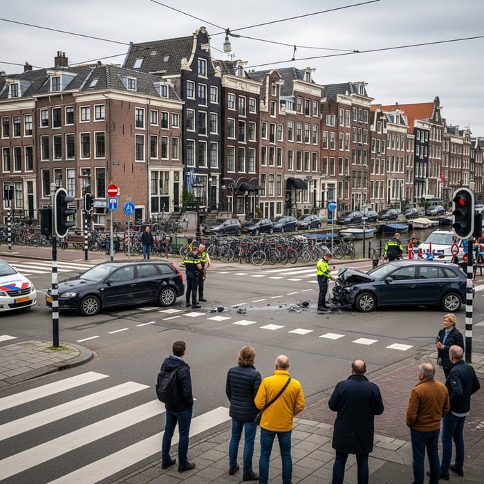 Real-Life Car Collision in Amsterdam | Urban Urban Scene Real-Life Car Collision in Amsterdam | Urban Urban Scene