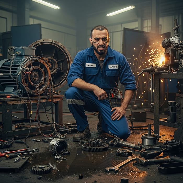 Maintenance Engineer Angry Working With Multiple Breakdowns