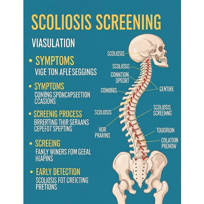 Scoliosis Screening Poster: Symptoms, Process & Benefits Scoliosis Screening Poster: Symptoms, Process & Benefits