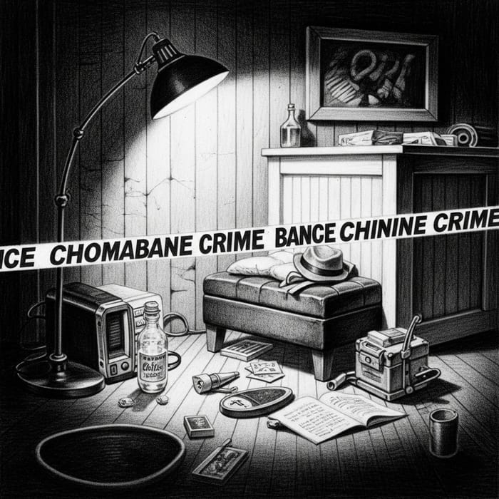 Intricate Noir Crime Scene Sketch: Intensity & Mystery Intricate Noir Crime Scene Sketch: Intensity & Mystery