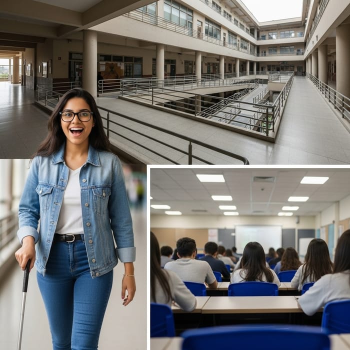 Empowering Journey: Blind Student Ana Navigates University Campus Empowering Journey: Blind Student Ana Navigates University Campus