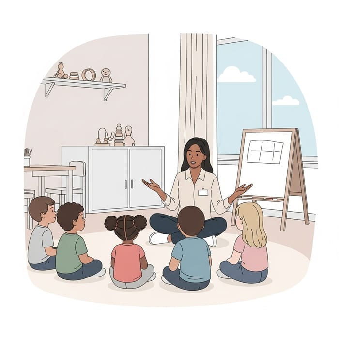 Minimalist Early Childhood Education Scene