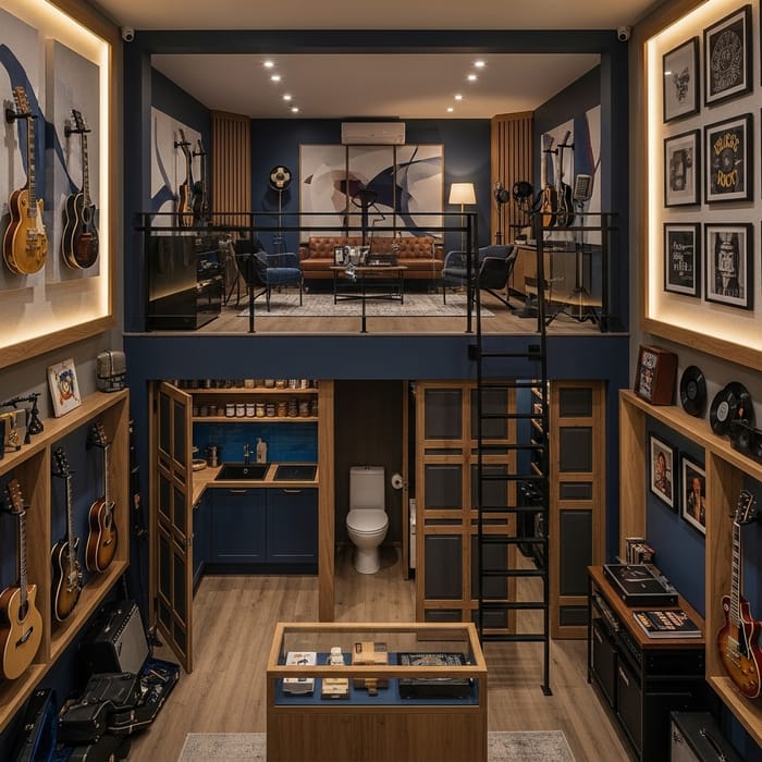 Unique Fender Guitar Shop Design | Creative Musical Theme Unique Fender Guitar Shop Design | Creative Musical Theme
