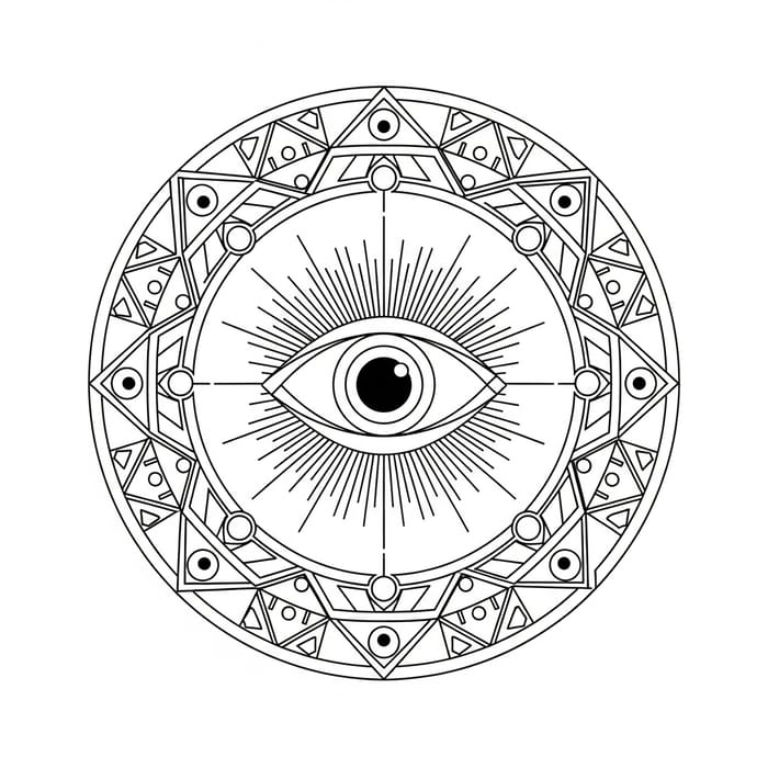 Eye Centered Geometric Mandala Design Eye Centered Geometric Mandala Design