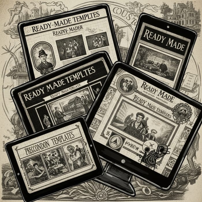 Vintage Website Templates: Chiaroscuro Digital Art Prints Vintage Website Templates: Chiaroscuro Digital Art Prints
