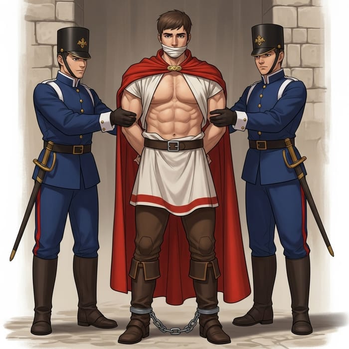 Strong Muscular Prince in Royal Execution Scene