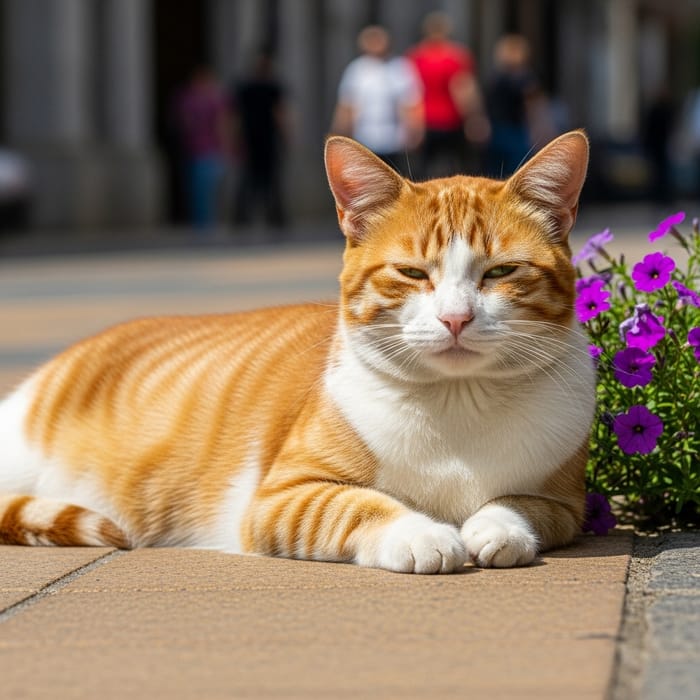 Calm Cat in the Sunlight - Urban Blooms