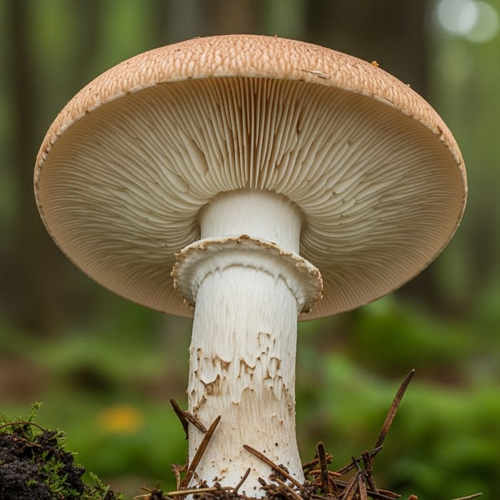 Combed Hedgehog Mushroom with Unique Gill Structure Combed Hedgehog Mushroom with Unique Gill Structure