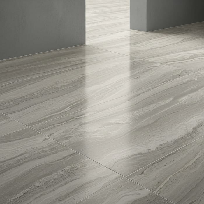 Porcelain Floor Texture Matching Gray Walls