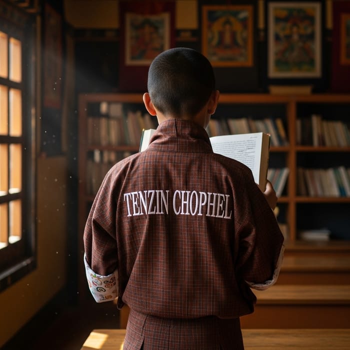 Bhutanese Boy Holding a Book | TENZIN CHOPHEL