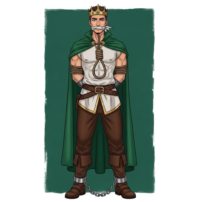 Medieval Muscular Prince Captured for Execution in Emerald Cape Medieval Muscular Prince Captured for Execution in Emerald Cape