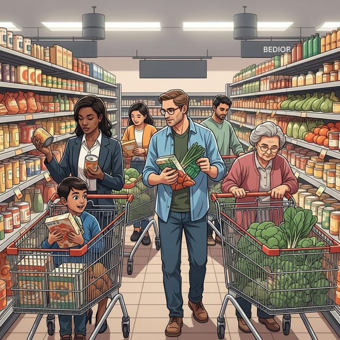Diverse Shopping Mart Scene: A Tapestry of Culture Diverse Shopping Mart Scene: A Tapestry of Culture