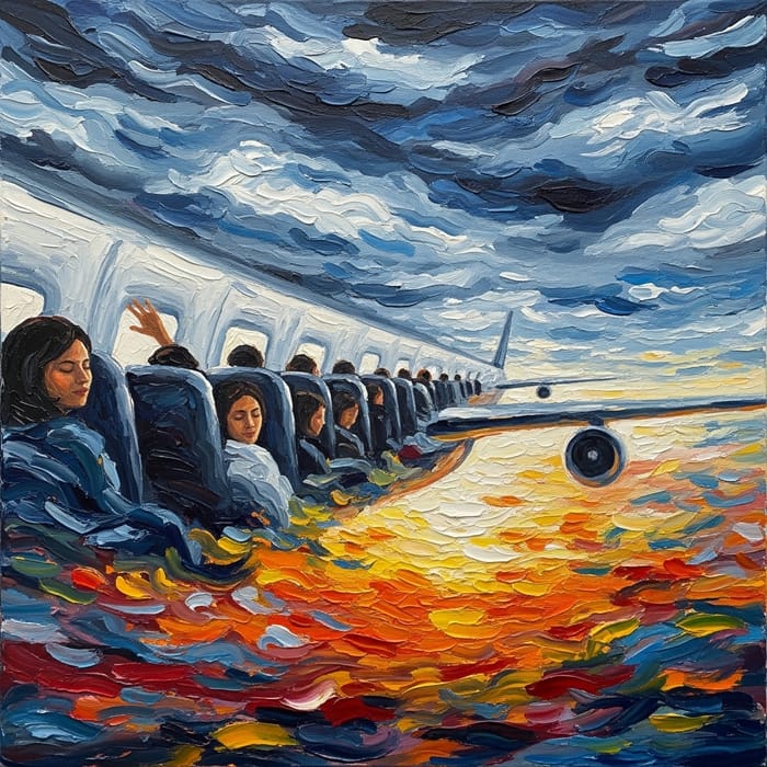 Passengers in Flight Abstract Painting Passengers in Flight Abstract Painting