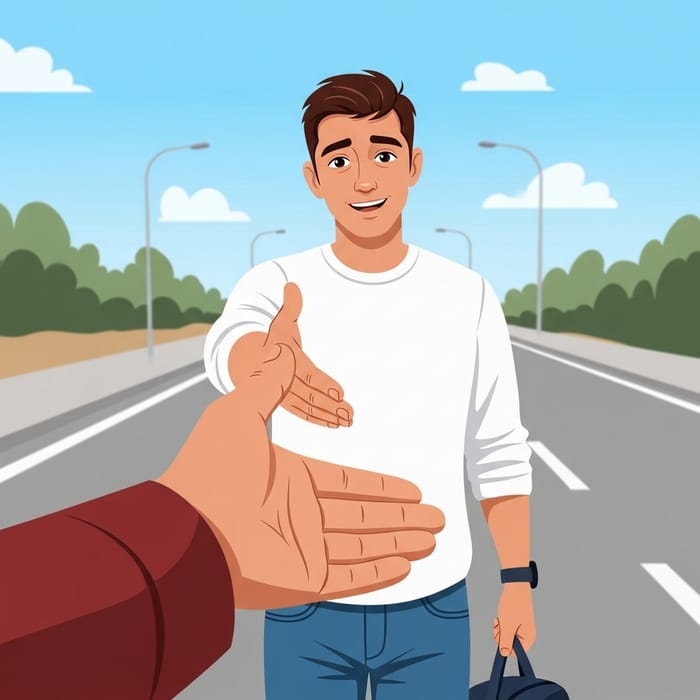 Emotional Goodbye Between Friends | Farewell Scene | AI Art Generator ...