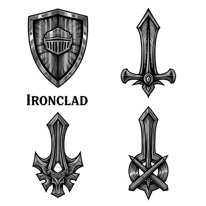 Intricate Ironclad Symbols of Knightly Valor