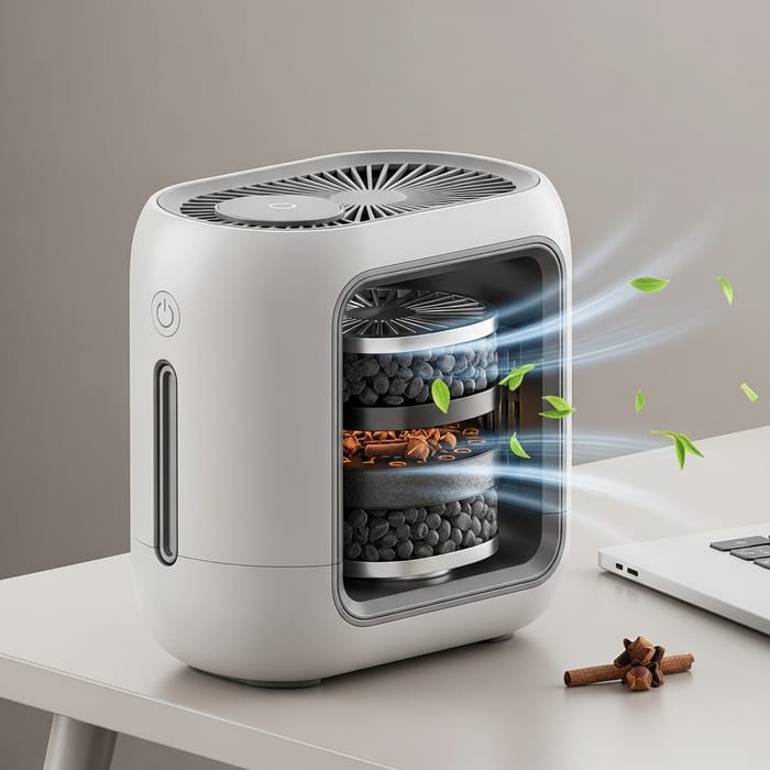 Charcoal and Clove Oil Air Purification Device | Compact Design